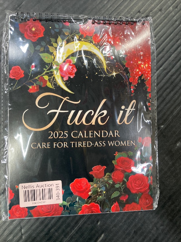 Photo 1 of 2025 Fu-ck It Wall Calendar for Tired-Ass Woman, Home Office Hanging Calendar, Swear Word Monthly Calendar, White Elephant Gag, Funny Festival Party Gift for Woman