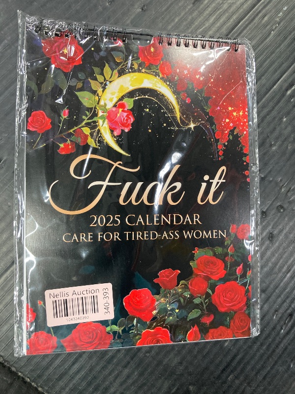 Photo 1 of 2025 Fu-ck It Wall Calendar for Tired-Ass Woman, Home Office Hanging Calendar, Swear Word Monthly Calendar, White Elephant Gag, Funny Festival Party Gift for Woman