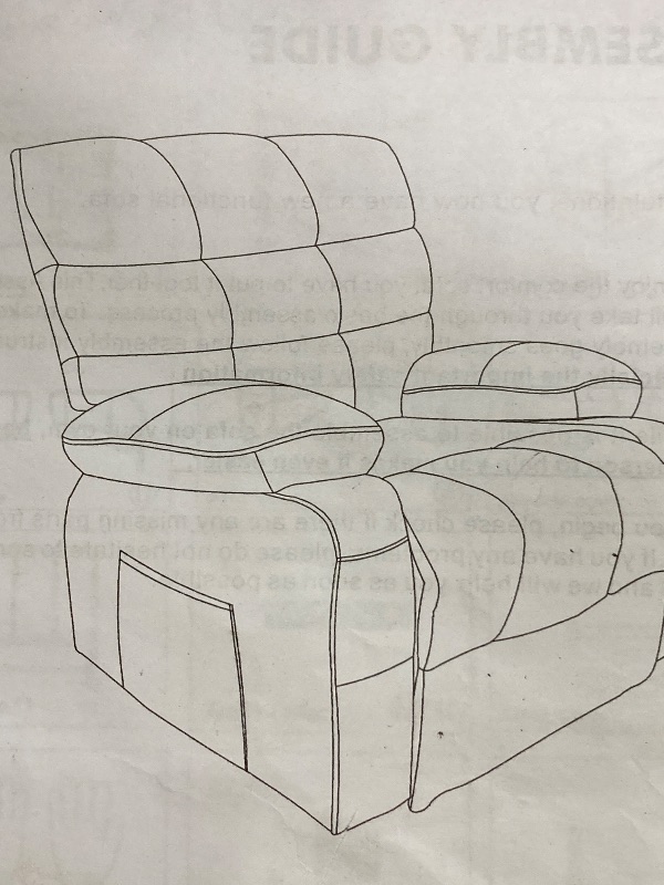 Photo 1 of ***PARTS ONLY -INCOMPLETE -SELLING AS PARTS ONLY*** 
JONPONY  Recliner Chair Lounge Chair for Living Room with Rocking Function and Side Pocket, Grey 
