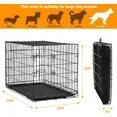 Photo 1 of  Dog Crate, Extra Large Dog Cage for Large Dogs, Folding Mental Wire Dog Kennel, Outdoor and Indoor with Double-Door Divider Panel, Removable Tray and Handle - L, XL, XXL