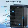 Photo 1 of 150-Can Beverage Refrigerator Cooler, Glass Door with Handle, for Bar/Office/Home/Restaurant
