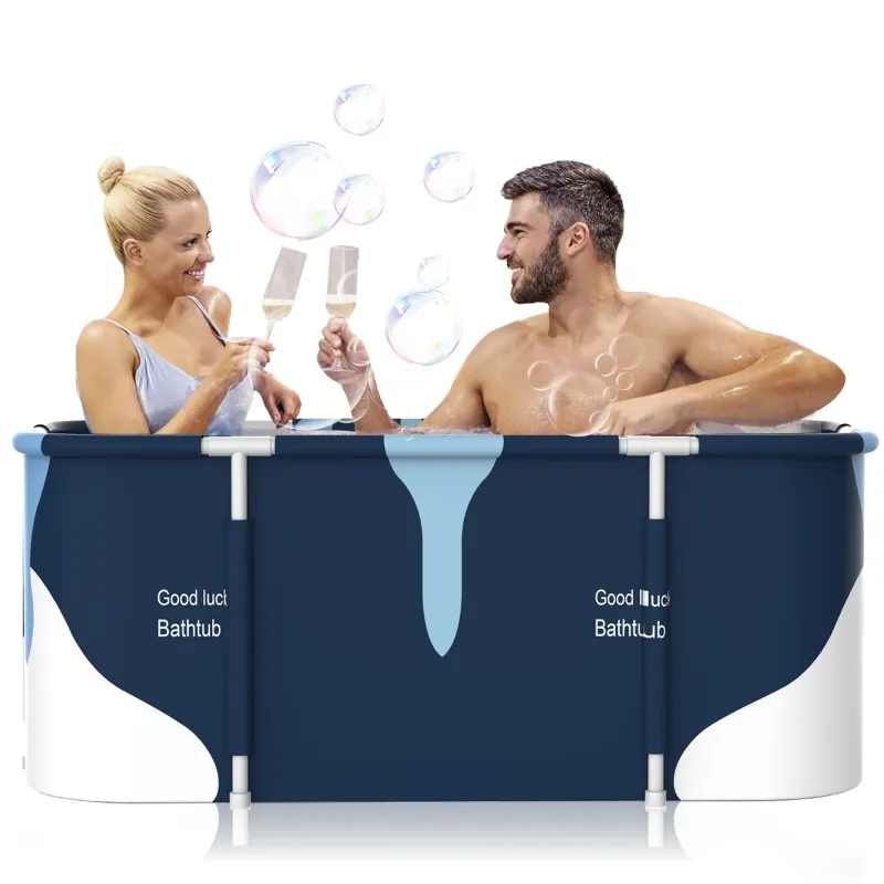 Photo 1 of 55" Foldable Bathtub for Adult and Kids, Portable Family Sauna SPA Soaking Bath Tub
