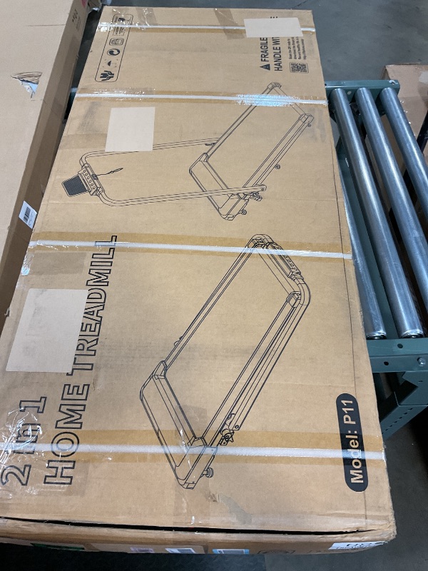 Photo 1 of Acezoe Walking Pad Under Desk Treadmill with Incline, 2 in 1 Foldable Treadmills for Home Small Office, 300 lbs Capacity, Portable Compact Walking Treadmill with Remote Control, LED Display and Apps