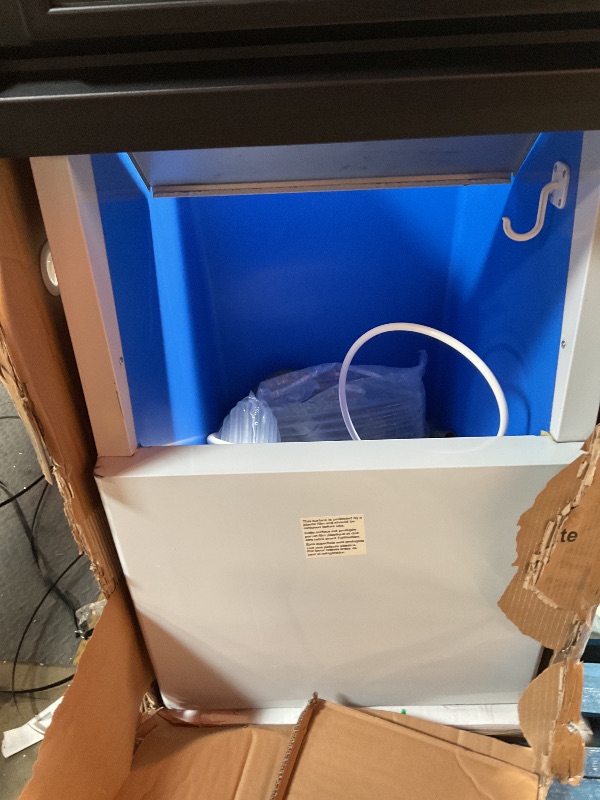 Photo 1 of ** bottom portion with black swinging door**VEVOR Commercial Ice Maker Machine, 300LBS/24H Ice Making Machine with 250LBS Large Storage Bin, Auto Self-Cleaning Ice Maker Machine with Touchscreen for Bar Cafe Restaurant Business Commercial