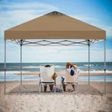 Photo 1 of ABCCANOPY 10 ft x 20 ft Easy Pop up Outdoor Portable Instant One Push Function Canopy Tent with Air Vent, Khaki