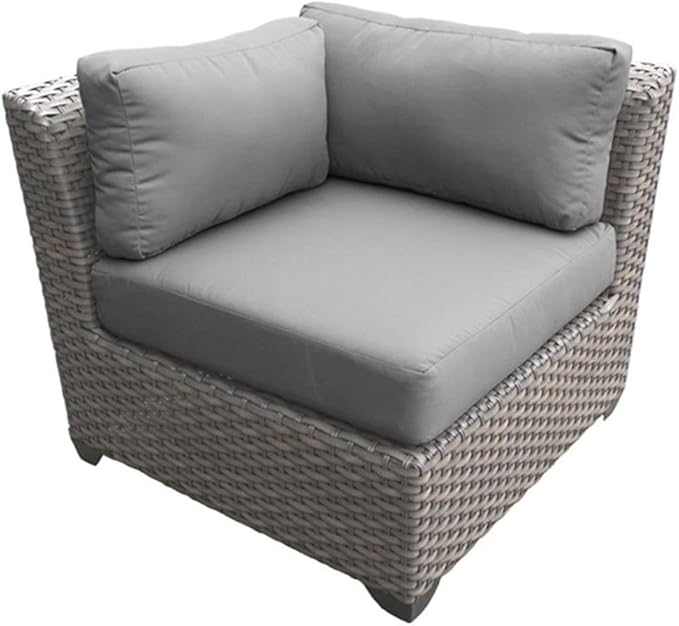 Photo 1 of *CUSHION COVERS NOT INCLUDED* TK Classics TKC055b-CS-DB Florence Seating Outdoor Furniture, Grey