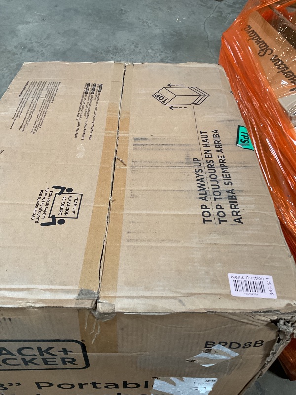 Photo 1 of *DENT/ DAMAGED WHEELS* PORTABLE DISHWASHER ON WHEELS 18” WITH WORKTOP SPACE 8 PLACE-SETTING CAPACITY STAINLESS STEEL WITH FAUCET CONNECT BLACK+DECKER