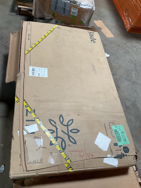 Photo 1 of *FOR PARTS ONLY* ZINUS Jade Faux Leather Upholstered Platform Bed Frame, Mattress Foundation with Wood Slat Support, No Box Spring Needed, Easy Assembly, Full