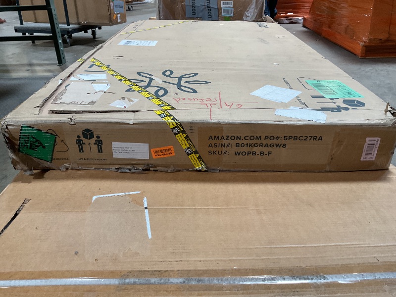 Photo 1 of *FOR PARTS ONLY* ZINUS Jade Faux Leather Upholstered Platform Bed Frame, Mattress Foundation with Wood Slat Support, No Box Spring Needed, Easy Assembly, Full