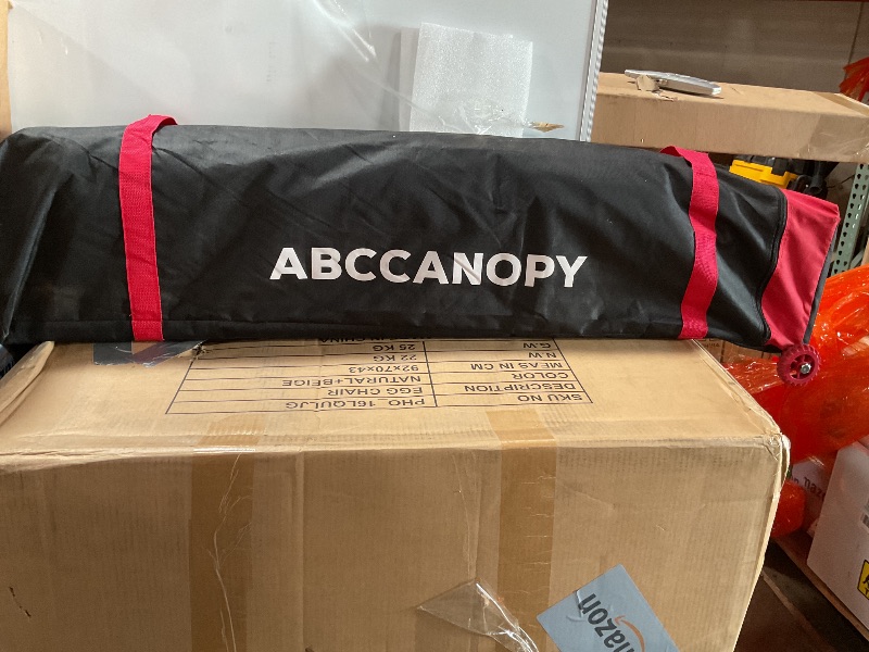 Photo 1 of ABCCANOPY 10x10FT Canopy Tent 1-Person Setup,Portable Instant Sun Shelter with 4 Weight Bags(White)
