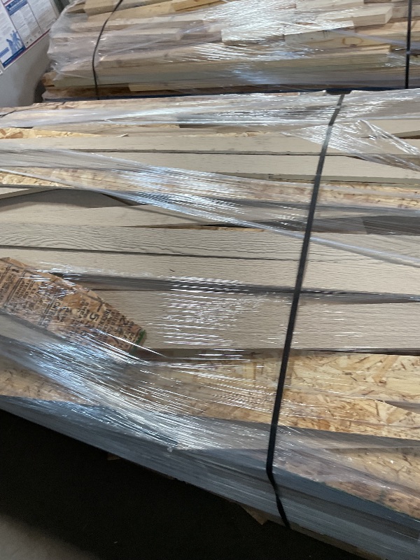 Photo 1 of **3 LONG PALLETS // LONGEST PALLET IS 122 INCHES LENGTH// WILL NEED A TRUCK TO PICKUP** Handy Home Products Windemere 10x12 Do-it-Yourself Wooden Storage Shed with Floor, Beige