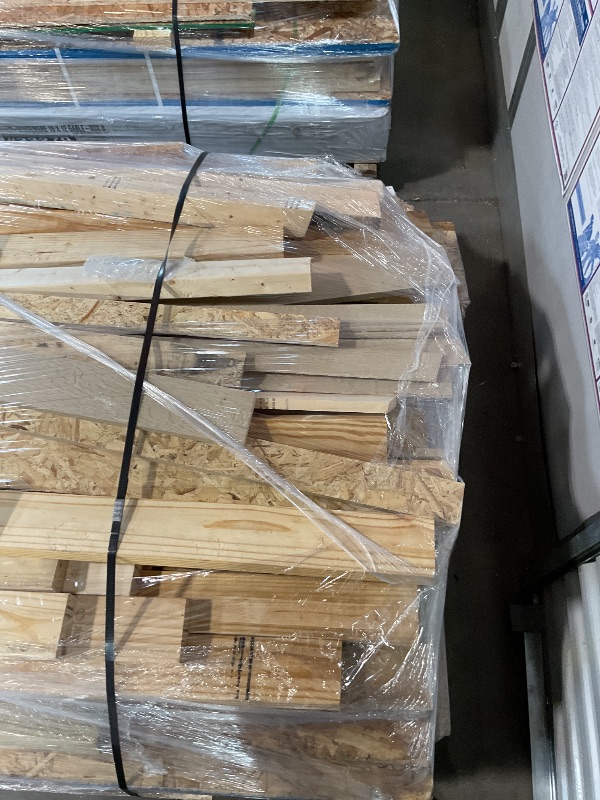 Photo 1 of **3 LONG PALLETS // LONGEST PALLET IS 122 INCHES LENGTH// WILL NEED A TRUCK TO PICKUP** Handy Home Products Windemere 10x12 Do-it-Yourself Wooden Storage Shed with Floor, Beige