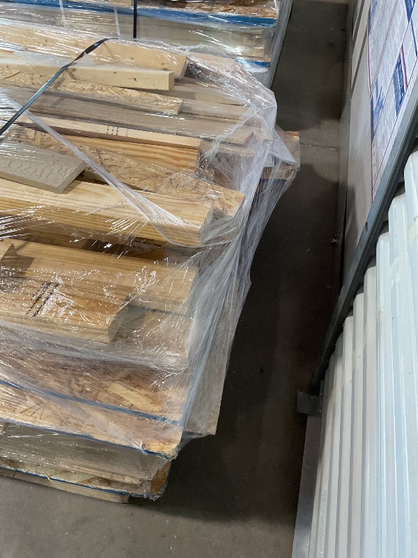 Photo 1 of **3 LONG PALLETS // LONGEST PALLET IS 122 INCHES LENGTH// WILL NEED A TRUCK TO PICKUP** Handy Home Products Windemere 10x12 Do-it-Yourself Wooden Storage Shed with Floor, Beige