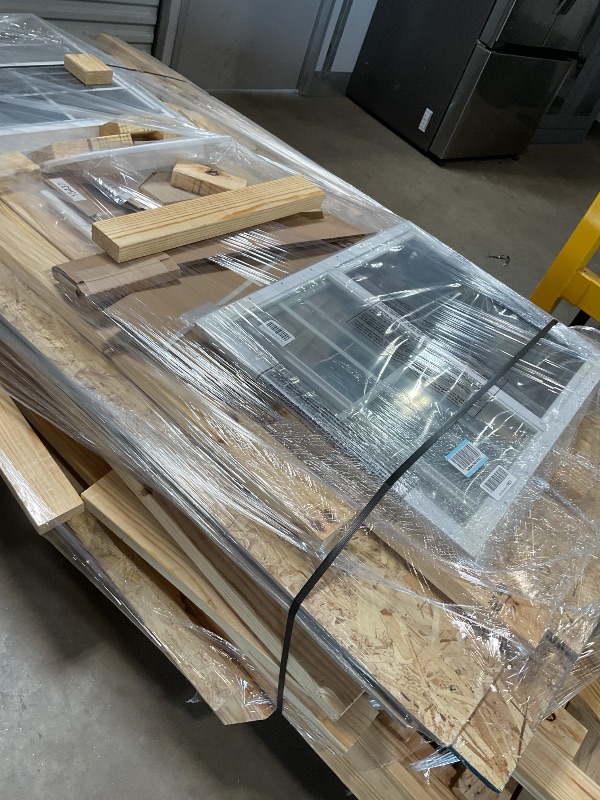 Photo 1 of **3 LONG PALLETS // LONGEST PALLET IS 122 INCHES LENGTH// WILL NEED A TRUCK TO PICKUP** Handy Home Products Windemere 10x12 Do-it-Yourself Wooden Storage Shed with Floor, Beige