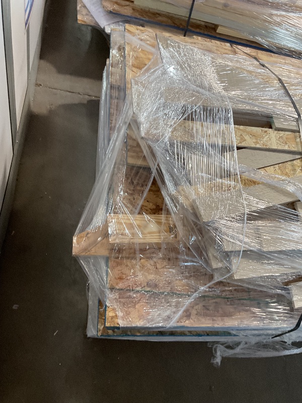 Photo 1 of **3 LONG PALLETS // LONGEST PALLET IS 122 INCHES LENGTH// WILL NEED A TRUCK TO PICKUP** Handy Home Products Windemere 10x12 Do-it-Yourself Wooden Storage Shed with Floor, Beige