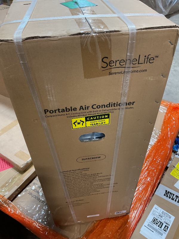 Photo 1 of SereneLife Small Air Conditioner Portable 8,000 BTU with Built-in Dehumidifier - Portable AC unit for rooms up to 350 sq ft - WiFi app + Remote Control, Window Mount Exhaust Kit