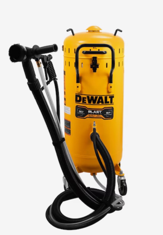Photo 1 of DEWALT ABRASIVE BLASTVAC FOR CLEAN, PORTABLE SANDBLASTING