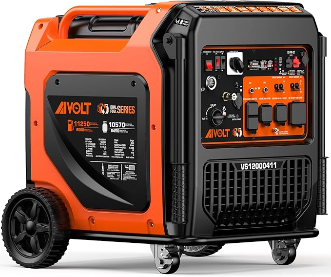 Photo 1 of *SHUTS OFF UNDER LOAD* AIVOLT 11250 Wattages Dual Fuel Portable Inverter Generator Super Quiet Gas Propane Powered Remote/Electric Start Outdoor Generator ATS Ready for Home Back Up Food Truck, 50 State Approved