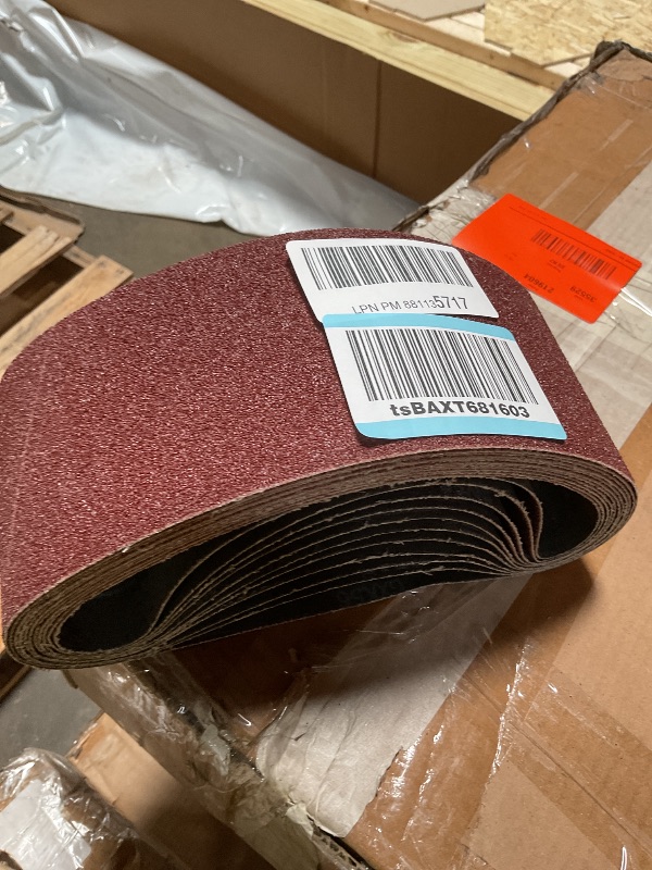 Photo 1 of 7 Pack4x12 and 60 grit Inch Sanding Belts,4x12 and 60 grit Belt Sander Sanding Belts Aluminum Oxide,40/60/80/120/180/240/400 Grits Sander Belts Assortment for 6x48 Belt Sander