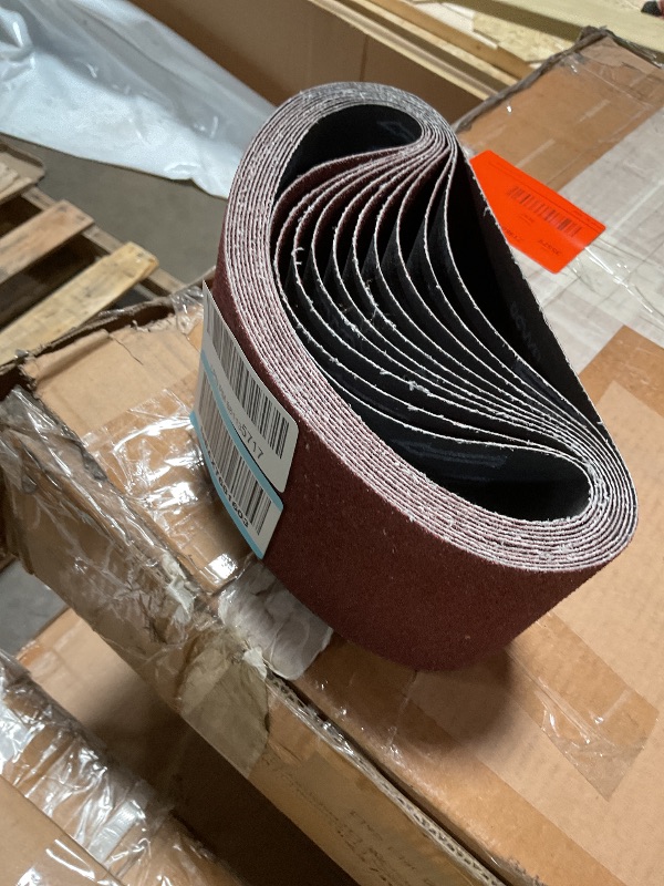 Photo 1 of 7 Pack4x12 and 60 grit Inch Sanding Belts,4x12 and 60 grit Belt Sander Sanding Belts Aluminum Oxide,40/60/80/120/180/240/400 Grits Sander Belts Assortment for 6x48 Belt Sander