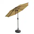 Photo 1 of *BASE NOT INCLUDED* Market Patio Umbrella in Beige with Bronze Round Base