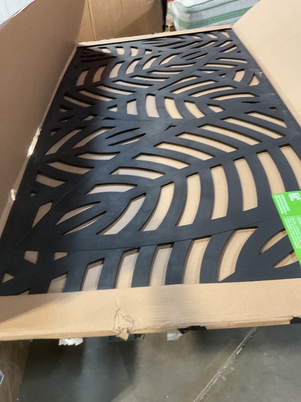 Photo 1 of 3'x6' Sanibel Decorative Screen, Black