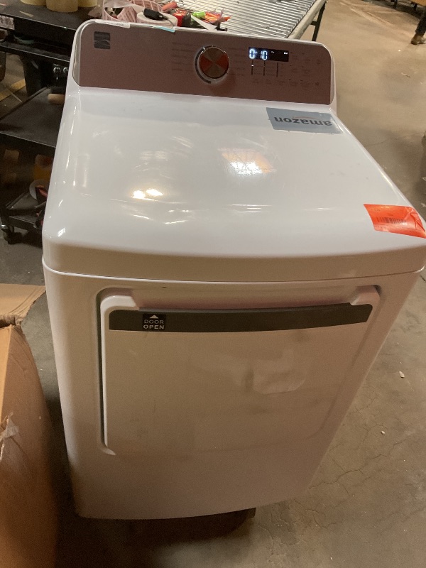 Photo 1 of 7.0 cu. ft. vented Front Load Gas Dryer in White with Wrinkle Guard, Energy Saver, Smart Sensor Drying System