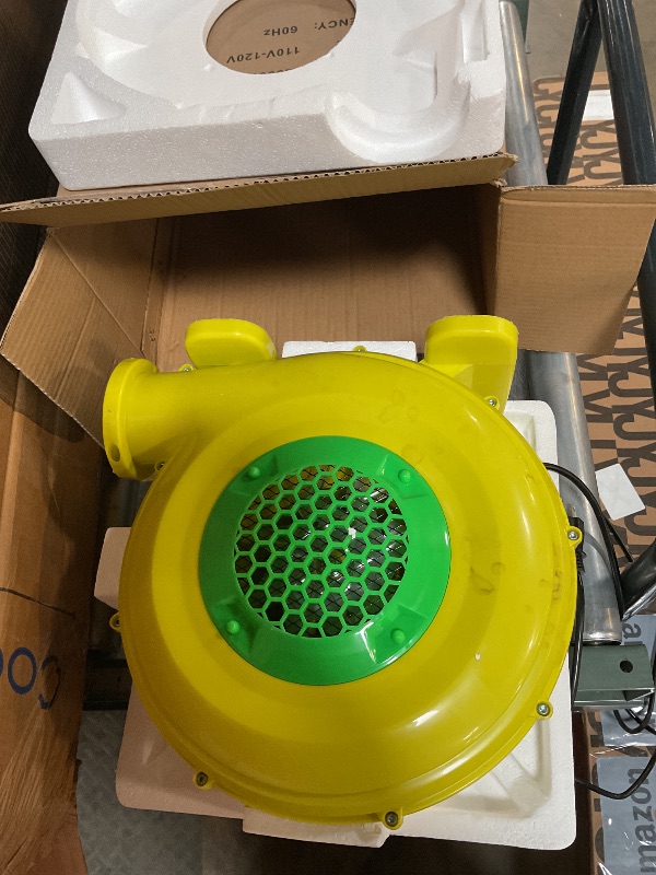 Photo 1 of 480W 0.64HP Air Blower, QILEBA Powerful Inflatable Bounce House Blower, Portable Electric Blower Fan Pump Perfect for Inflatable Bounce House, Bouncy Castle, Jumper, Water Slid, Blower Corded (480W)
