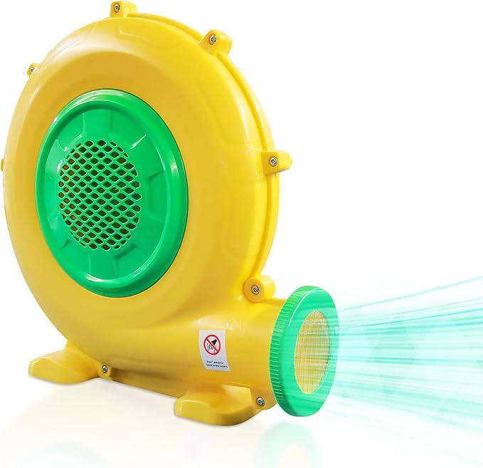 Photo 1 of 480W 0.64HP Air Blower, QILEBA Powerful Inflatable Bounce House Blower, Portable Electric Blower Fan Pump Perfect for Inflatable Bounce House, Bouncy Castle, Jumper, Water Slid, Blower Corded (480W)