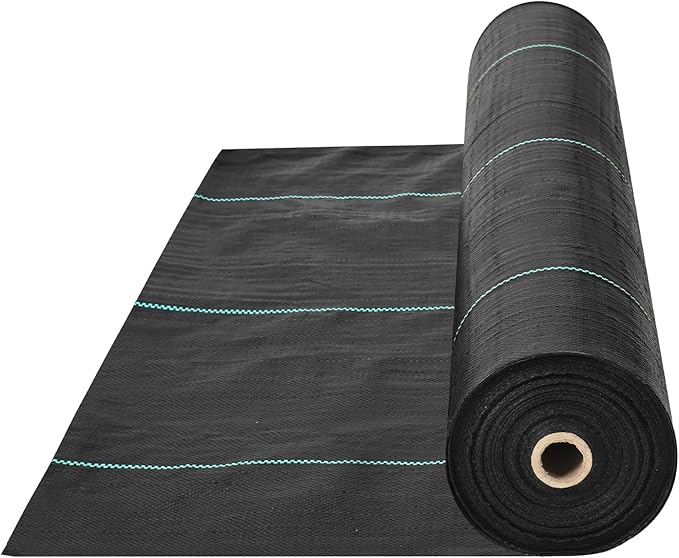 Photo 1 of 5FTxUNKOWN FT Premium Heavy Duty Weed Barrier Landscape Fabric, 5OZ Woven Geotextile Fabric Under Gravel, High Permeability for Weed Blocker Weed Mat, Driveway Fabric, Weed Control Garden Cloth