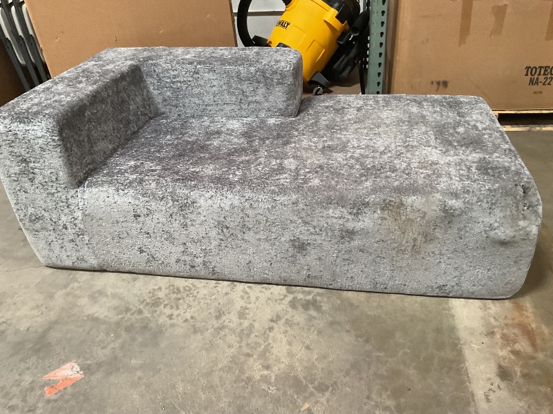 Photo 1 of *BRAND UNKNOWN 104.7'' Sponge Sectional Sofa Couch for Living Room, Modern High Density Sponge Floor Sofa Contemporary L-Shape Couch with Chaise Lounge for Home Office, Corduroy Fabric, Dark Grey