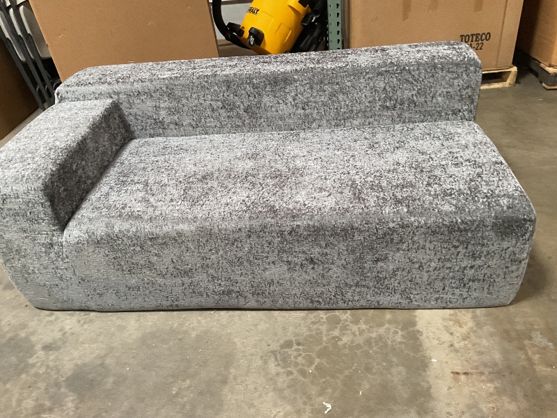 Photo 1 of *BRAND UNKNOWN 104.7'' Sponge Sectional Sofa Couch for Living Room, Modern High Density Sponge Floor Sofa Contemporary L-Shape Couch with Chaise Lounge for Home Office, Corduroy Fabric, Dark Grey