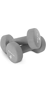 Photo 1 of 15LBS Yes4All Neoprene Coated Dumbbell Hand Weight Sets - Multiple Weight Options with Rack, Anti-roll, Anti-Slip, Hexagon Shape