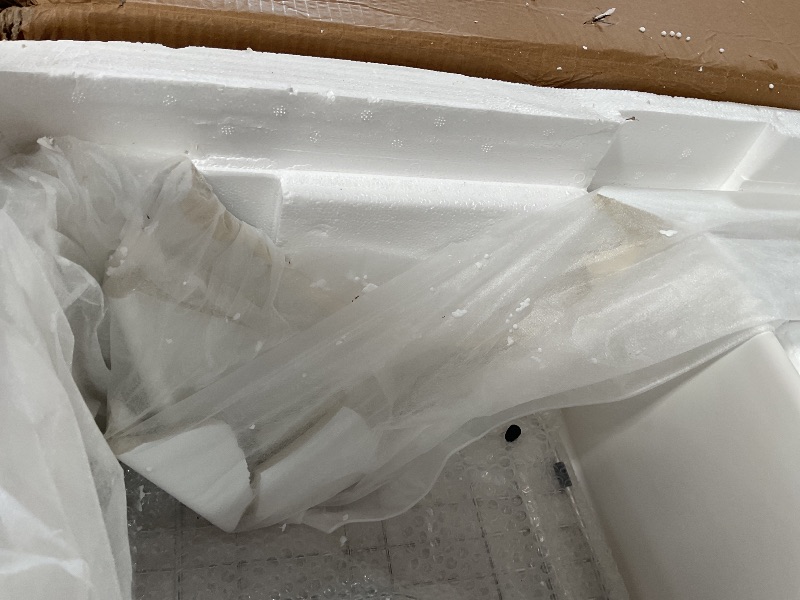Photo 1 of *FOR PARTS ONLY* Lordear White Double Bowl Undermount Kitchen Sink 32x19 Inch Two Basin Kitchen Sinks Pure White Fireclay Porcelain Ceramic Sink 32 Inch 50/50