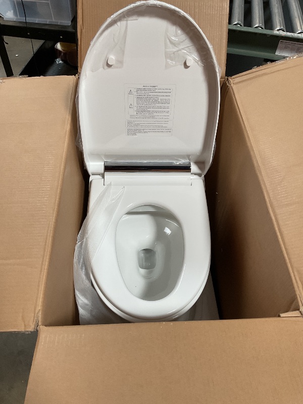 Photo 1 of **MISSING WIRELESS REMOTE** HOME DEPOT B0960S Auto Flush, Auto Open & Auto Close, 1.28 GPF Single Flush Toilet with Intelligent Smart Bidet Seat and Wireless Remote Control, Chair Height