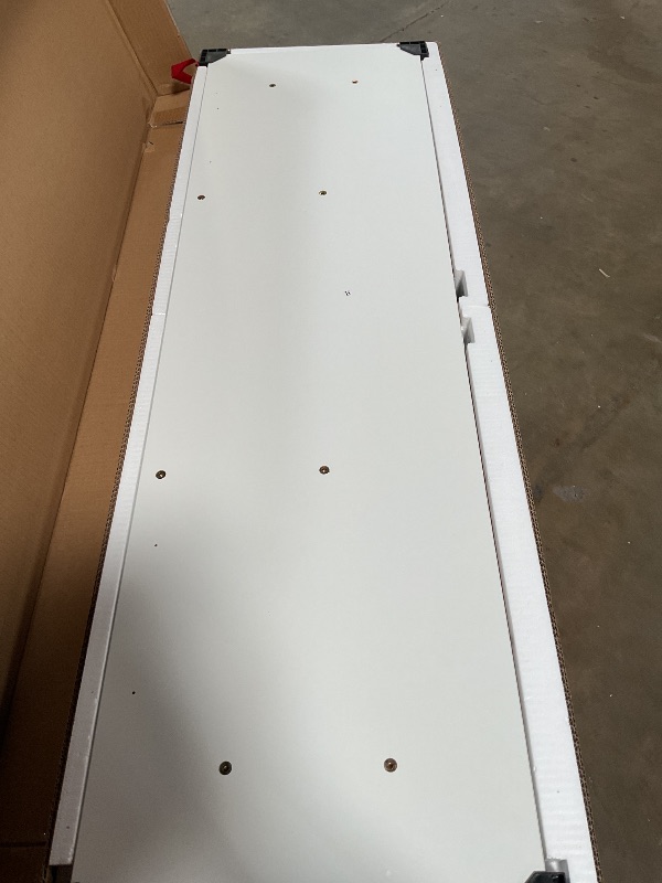Photo 1 of *MISSING HARDWARE* SHW 55 x 28 Inches Electric Height Adjustable Standing Desk with Drawer and Memory Preset, Maple