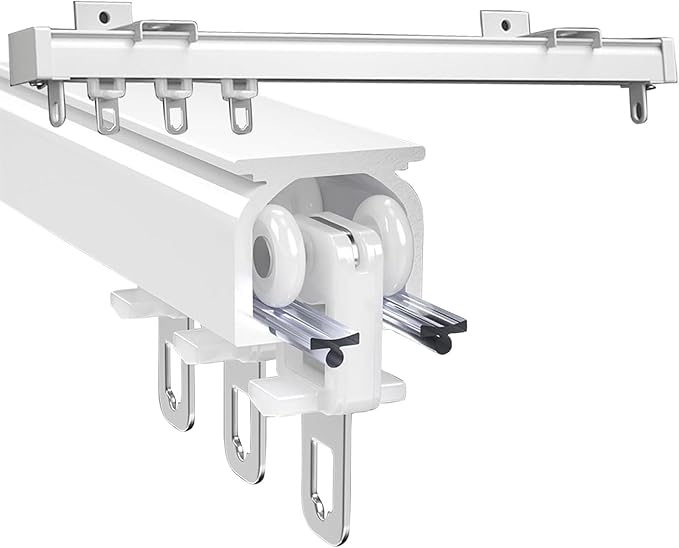 Photo 1 of *BRAND UNKNOWN Ceiling Track for Curtains - Aluminum Alloy Curtain Rods - Wall Mount Room Divider Rail Set in Silver - Curtain Tracks