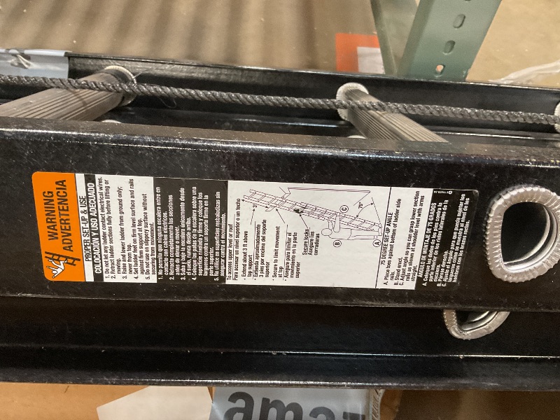 Photo 1 of 24 ft. Fiberglass Extension Ladder Type 1A 300 lbs.