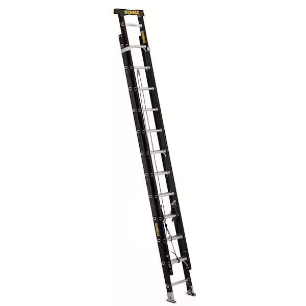 Photo 1 of 24 ft. Fiberglass Extension Ladder Type 1A 300 lbs.