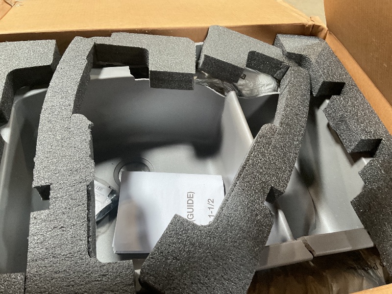 Photo 1 of BLANCO 440198 Diamond Silgranit 70/30 Double Bowl Drop-in/Undermount Kitchen Sink, 33" L x 22" W x 9.5" D, Metallic Gray