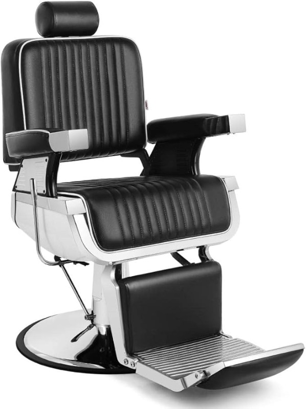 Photo 1 of Artist hand Barber Chair Barbershop Chairs Hydraulic Recline Barber Chairs Salon Chair for Hair Stylist Tattoo Chair Barber Salon Equipment(Black1