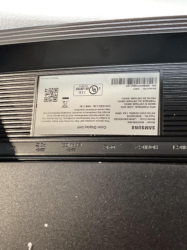 Photo 1 of ** FOR PARTS/ FRONT PANEL IS CRACKED** SAMSUNG 49” Odyssey G9 Series DQHD 1000R Curved Gaming Monitor, 1ms(GtG), VESA DisplayHDR 1000, 240Hz, AMD FreeSync Premium Pro, Height Adjustable Stand, Ultrawide Screen, LS49CG954ENXZA, 2024