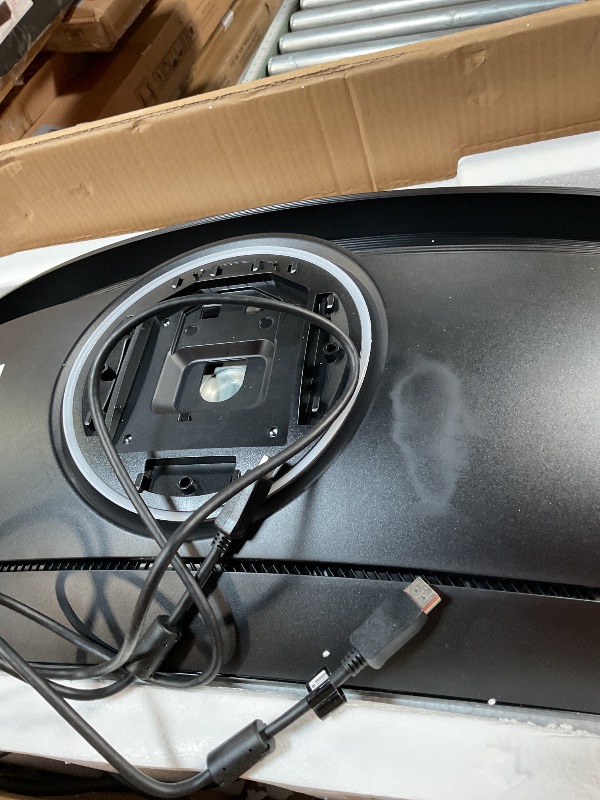 Photo 1 of ** FOR PARTS/ FRONT PANEL IS CRACKED** SAMSUNG 49” Odyssey G9 Series DQHD 1000R Curved Gaming Monitor, 1ms(GtG), VESA DisplayHDR 1000, 240Hz, AMD FreeSync Premium Pro, Height Adjustable Stand, Ultrawide Screen, LS49CG954ENXZA, 2024