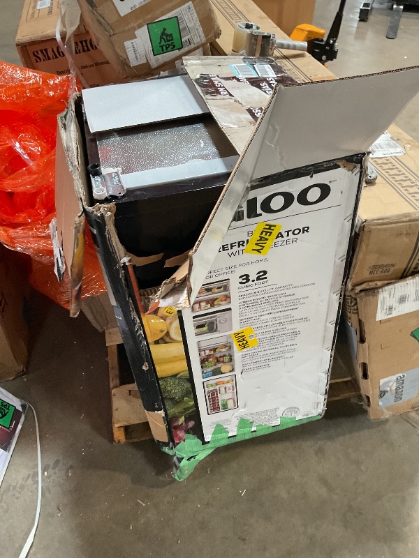 Photo 1 of **FOR PARTS ONLY** Igloo 3.2 Cu.Ft. Single Door Compact Refrigerator with Freezer - Slide Out Glass Shelf, Perfect for Homes, Offices, Dorms - Black
