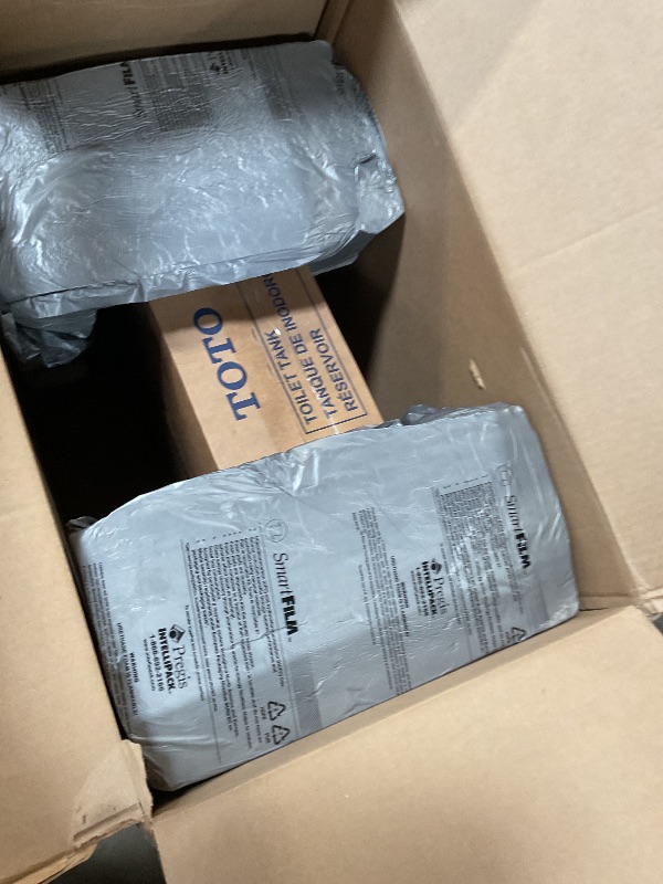 Photo 1 of **WATER RESERVOIR TANK ONLY** TOTO Aquia IV Two-Piece Elongated Dual Flush 1.28 and 0.9 GPF Toilet with CEFIONTECT and SoftClose Seat, WASHLET+ Ready, Cotton White - MS446234CEMGN#01