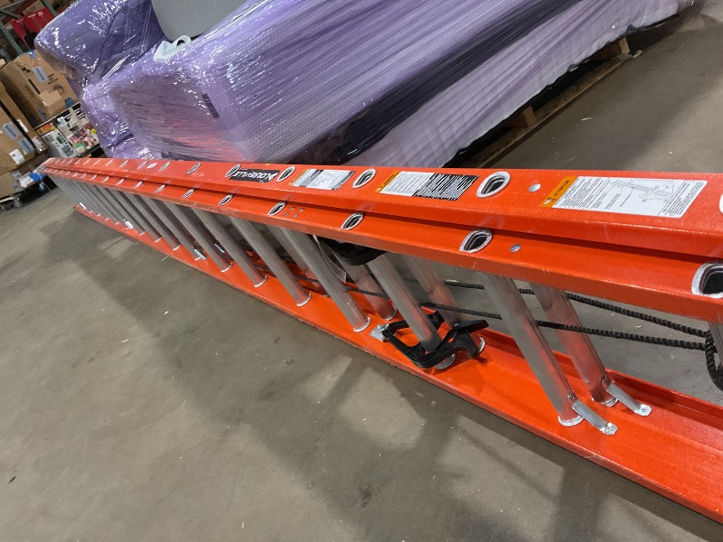 Photo 1 of 40 ft. Fiberglass Extension Ladder with 300 lbs. Load Capacity Type IA Duty Rating