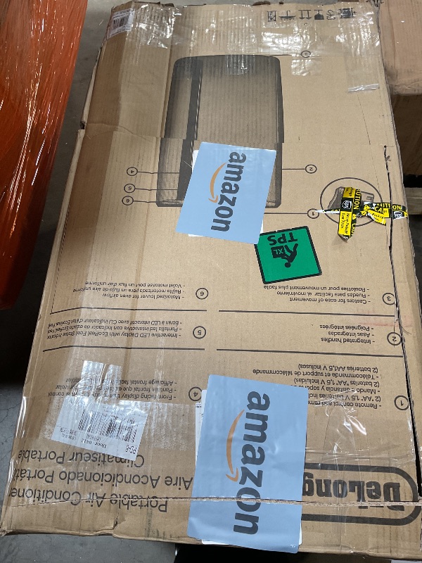 Photo 1 of **FOR PARTS ONLY/NON-FUNCTIONAL** De'Longhi Black Portable Air Cooler with Remote Control and Dehumidifier