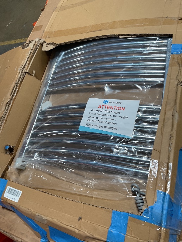 Photo 1 of ***FOR PARTS ONLY/NON-FUNCTIONAL** HEATGENE Smart Towel Warmer with Timer and Temperature Control, Plug-in/Hardwired Towel Rack Heater Compatible with Alexa and Google Home, Large Liquid Filled Smart Towel Heated Rails, Chrome