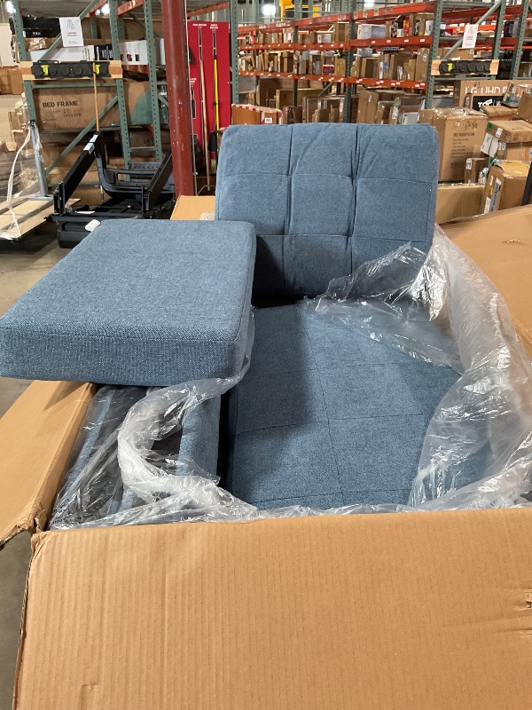 Photo 1 of **Incomplete set** VECELO Convertible Sectional Sofa, Modern Linen Fabric L-Shaped Couch with Reversible Chaise for Living Room/Apartment/Office, Grey