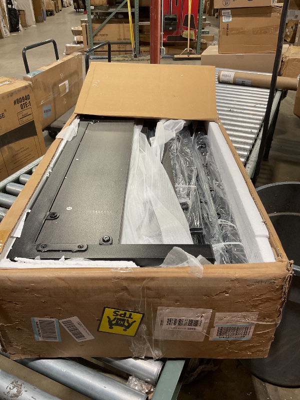 Photo 1 of **FOR PARTS ONLY/NON-FUNCTIONAL (MISSING TOO MANY ASSEMBLY PIECES) ** Rolanstar Full Bed Frame with Storage Headboard, Metal Platform Bed with Charging Station, LED, 4 Drawers, Bookcase Storage, No Box Spring Needed, Easy Assembly, Noise-Free, Black